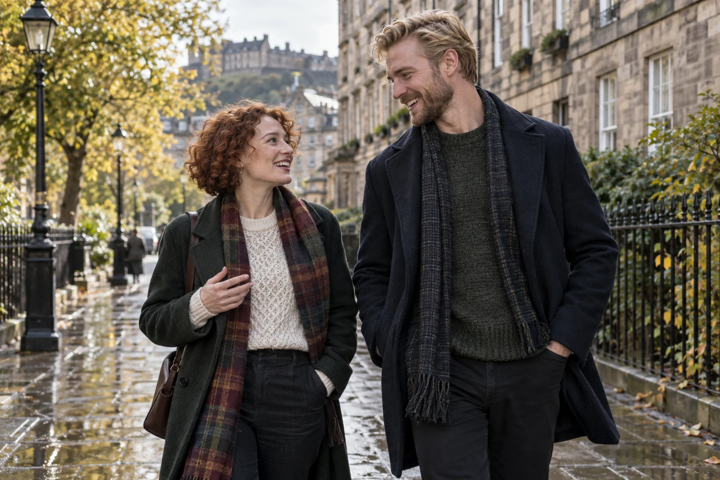 Models illustrating a couple enjoying a date; not real members